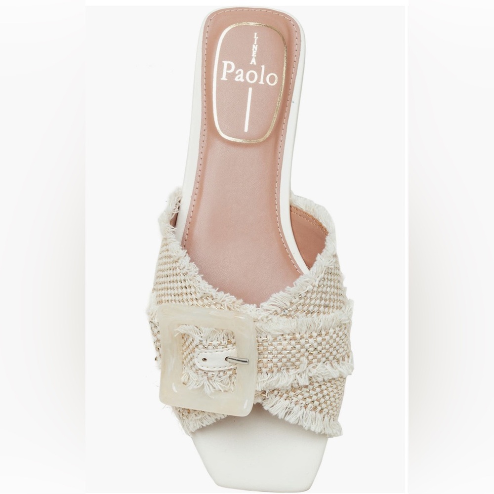 Linea Paolo Lottie Slide Sandal Natural/Gold